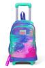 Coral High Kids Colorful Airbrush Patterned Three-Compartment Squeegee School Backpack 23938