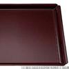 Made In Japanese Mokko Bishamon Lacquer with Black Lacquer X X J-kitchens Placemat/Tray, Japan, Style, 5-Shaku Square, (45.5cm 33.9cm 2cm)
