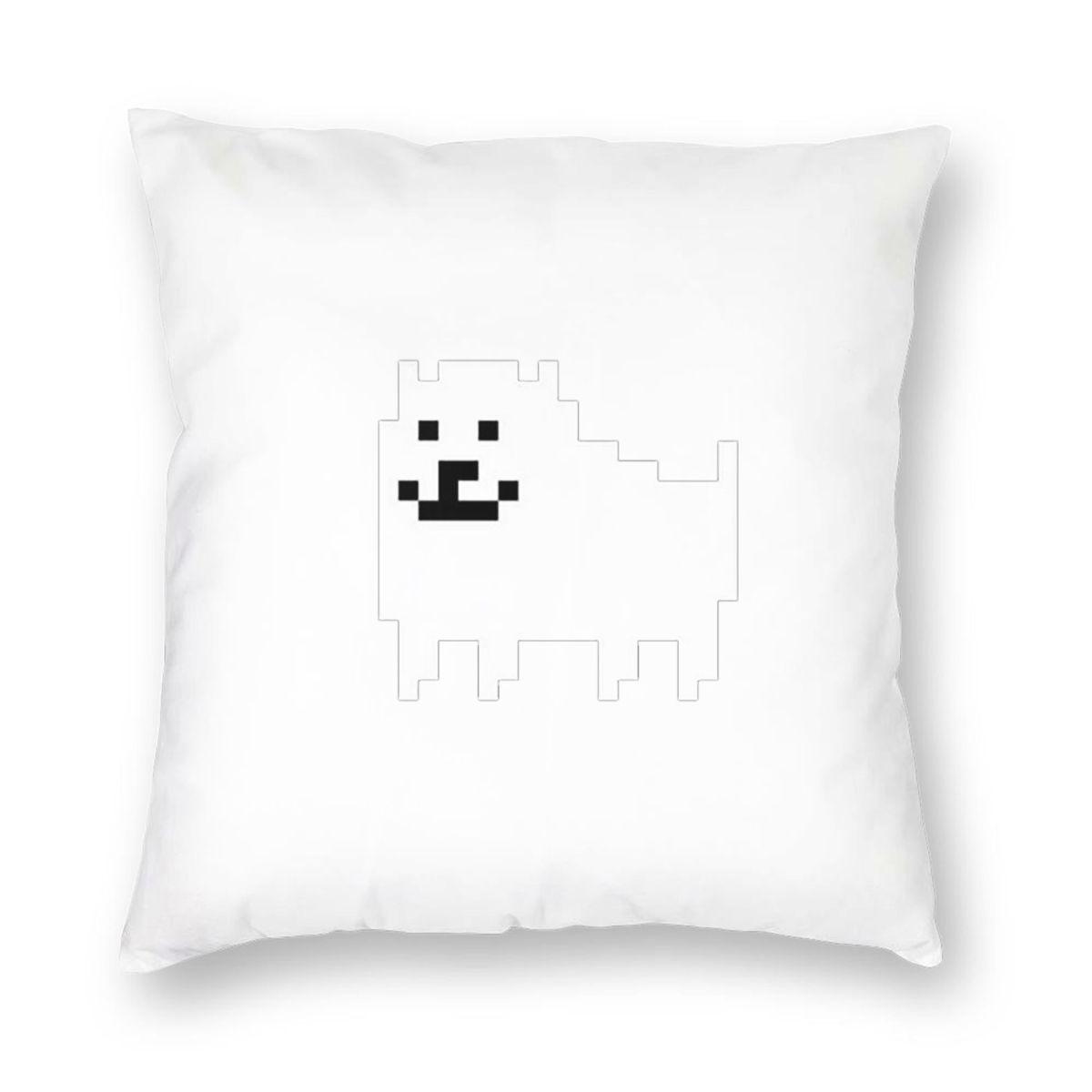 Раздражающая собака в космосе Undertale Тоби Видеоигра RPG Квадратная наволочка Чехол для подушки Подушка Декоративная подушка для дома Дивана 12x12Inch