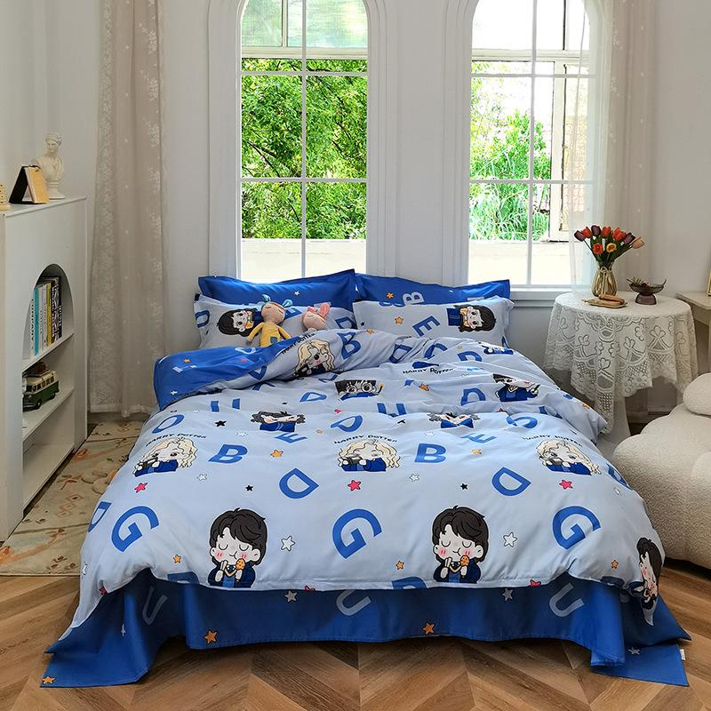 Four-piece Quilt Cover, Sheets, Bedding, Dormitory Three-piece Set