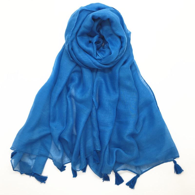 Solid Voile Women Scarf New Summer Girls Tassels Sunscreen Thin Scarves Soft Shawl Foulard Viscose Spring Lady Wrap Shawls
