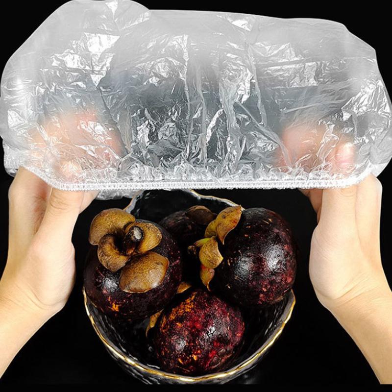 Reusable Disposable Food Cover Plastic Wrap Durable Elastic Food Lids For Bowls Elastic Plate Covers For Kitchen Food Saver Bag
