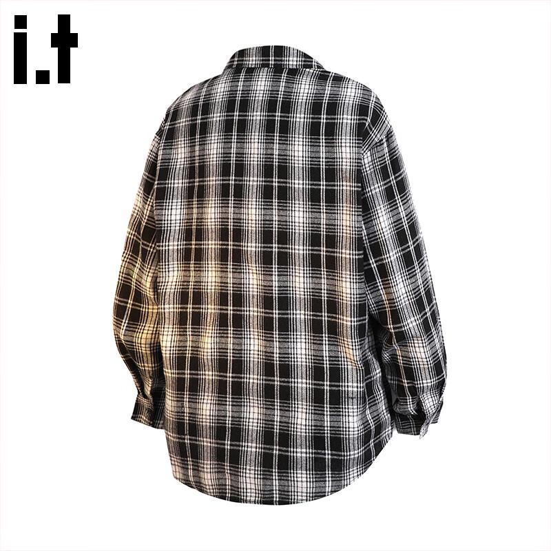 Men's Japanese Style Plaid Long-Sleeve Shirt