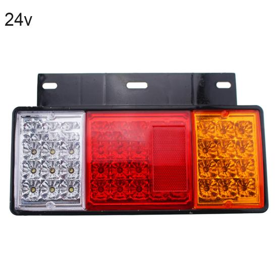 2ks 12V/24V vodotěsné LED univerzální zadní světla pro nákladní automobily a obytné vozy, směrová světla