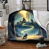1pc Longing for the Castle Flannel Blanket Soft Warm Throw for Home, Office, Travel, All-Season Cozy Bedding GiftL1083