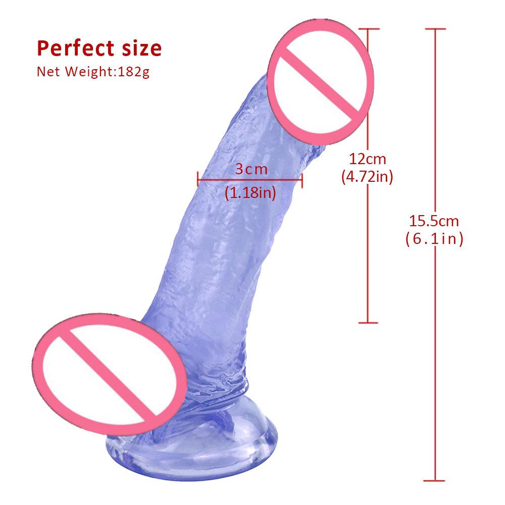 Little Moon Transparent Crystal Beginner's Suction Cup Dildo Vibrator
