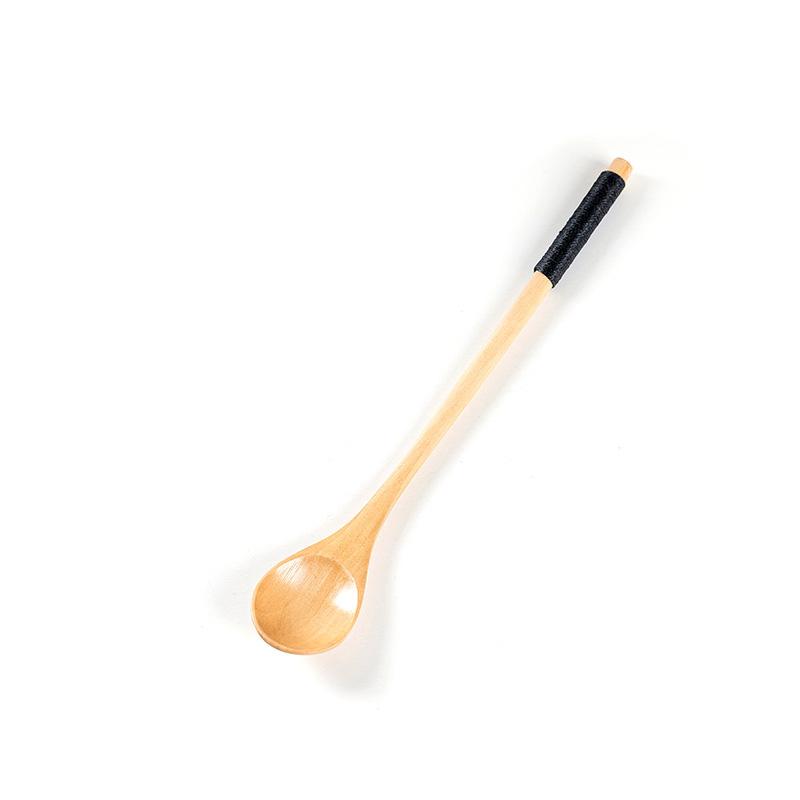 

2Pc Wooden Tea Spoon Long Coffee Spoons Small Teaspoon Set Wood Multi-Purpose Stirring Wooden Long Handle Teaspoons Tableware білий
