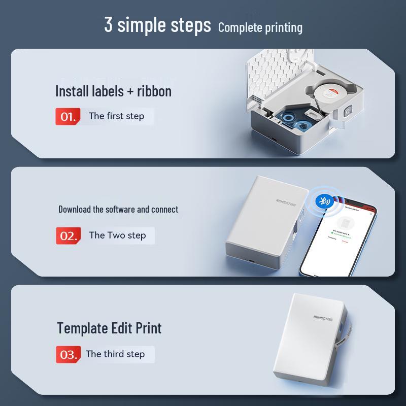 Jiechen B18/N1 Smart Bluetooth Label Printer CN Plug (adapter Included)