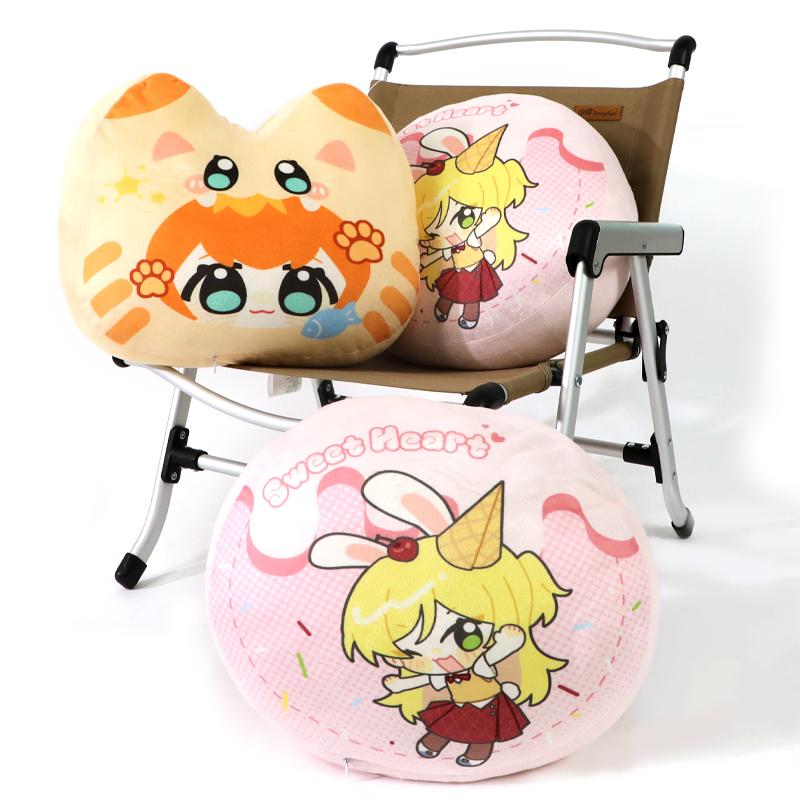 Vograce Custom Stuffed Super Soft Throw Pillows Stuffed Animal Toys Plush Anime Pillow Fort Weighted Plush Thick Plush Pillow 34*34cm