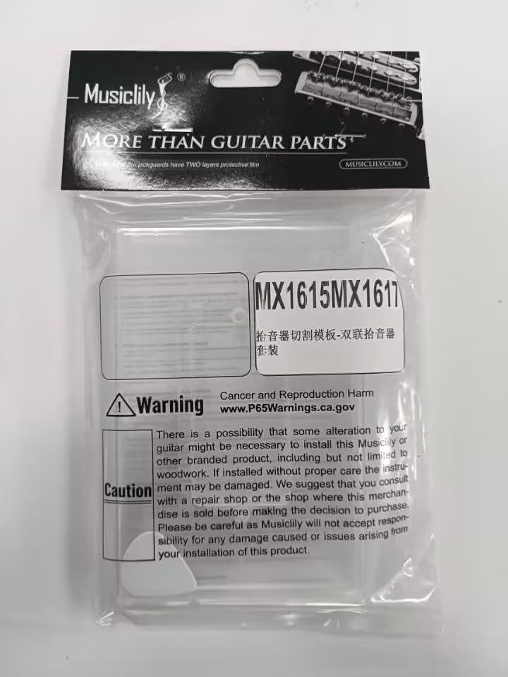 Musiclily Pro Humbucker Pickup Cutting Acrylic Template Set for Electric Guitar Bodies and Pickguards