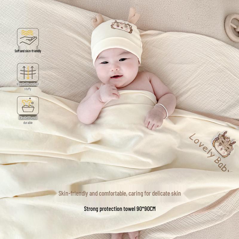 Pure Cotton Newborn Baby Swaddle Blanket - Class A Wrapping Cloth for Delivery Room