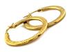 Gold Earrings 585 Wide Decorated Hoops 2.92g Fashionable Design Classic 14k