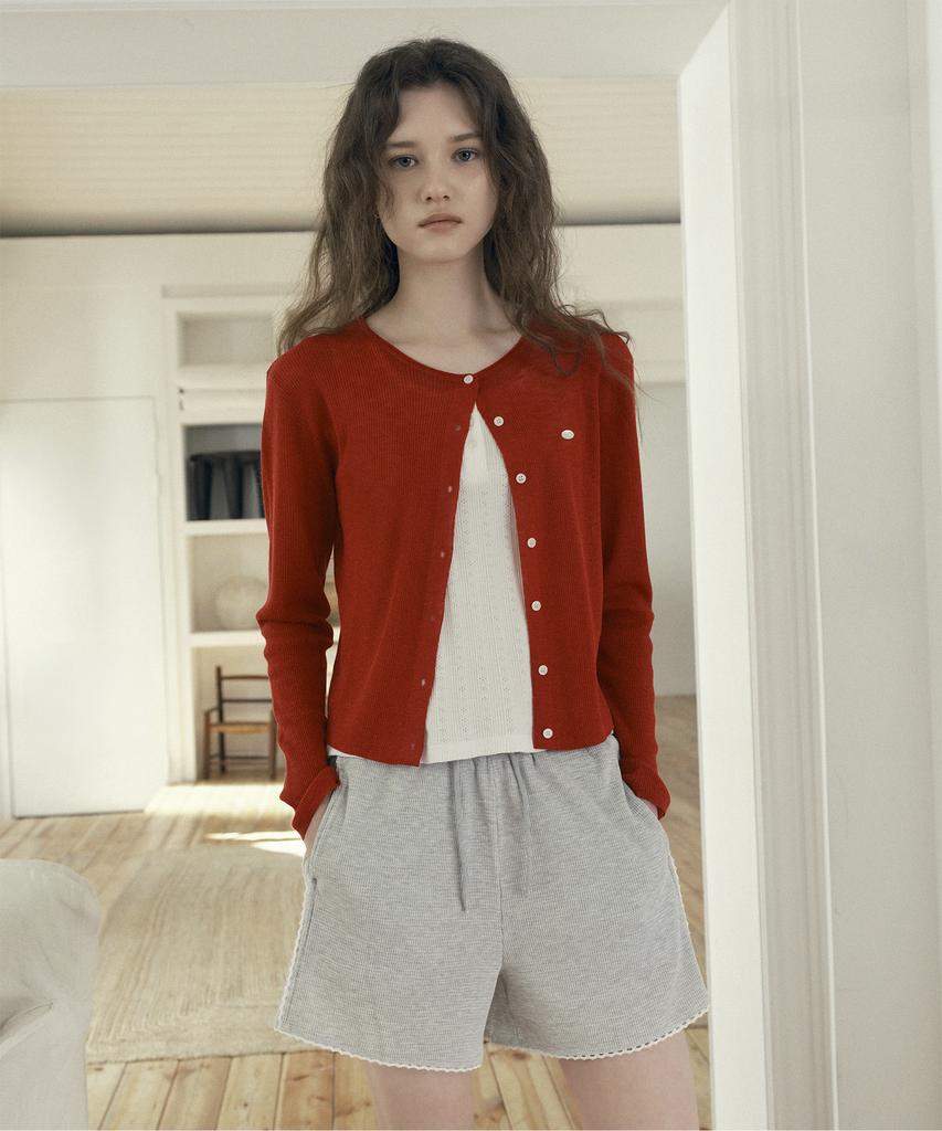 JUCYJUDY Linen Blend Knit Cardigan J1Kt322D