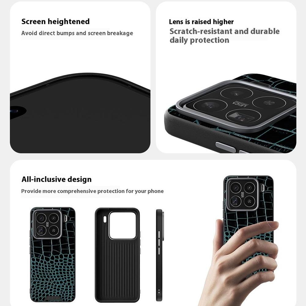 ABEEL For Xiaomi 15 Pro Magnetic Case Crocodile Texture Micro-Embossing Back Cover