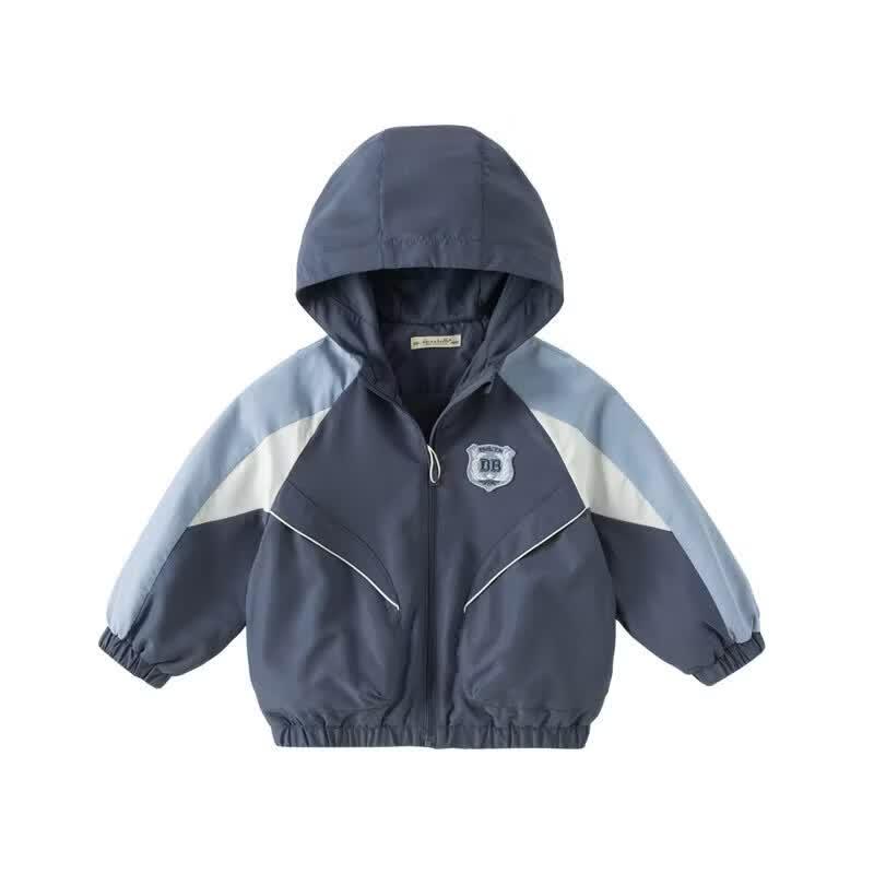 DAVE&BELLA Boys' Waterproof Hooded Windbreaker Jacket