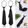 Clip On Uniform Black Tie Unisex Lazy Neck Ties New Suit Zipper Neckties  Women