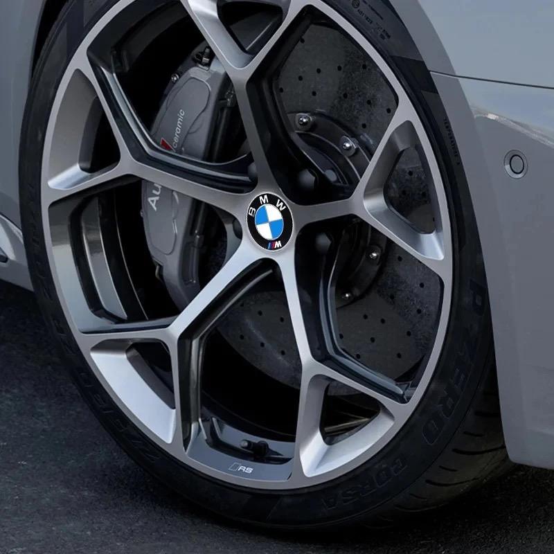 AXNX2 4Pcs 56/60/65mm Aluminum Car Wheel Center Hub Caps Sticker For BMW 3 5 6 7 1 Series Z4 X3 X6 E81 E71 E90 E93 F30 F10 E92 E60 E84