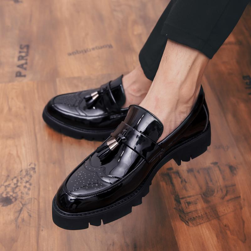 Fashion Casual Loafers for Men Spring Autumn Slip on Flats New Designer PU Leather Casual Shoes Male Business Shoes Moccasins