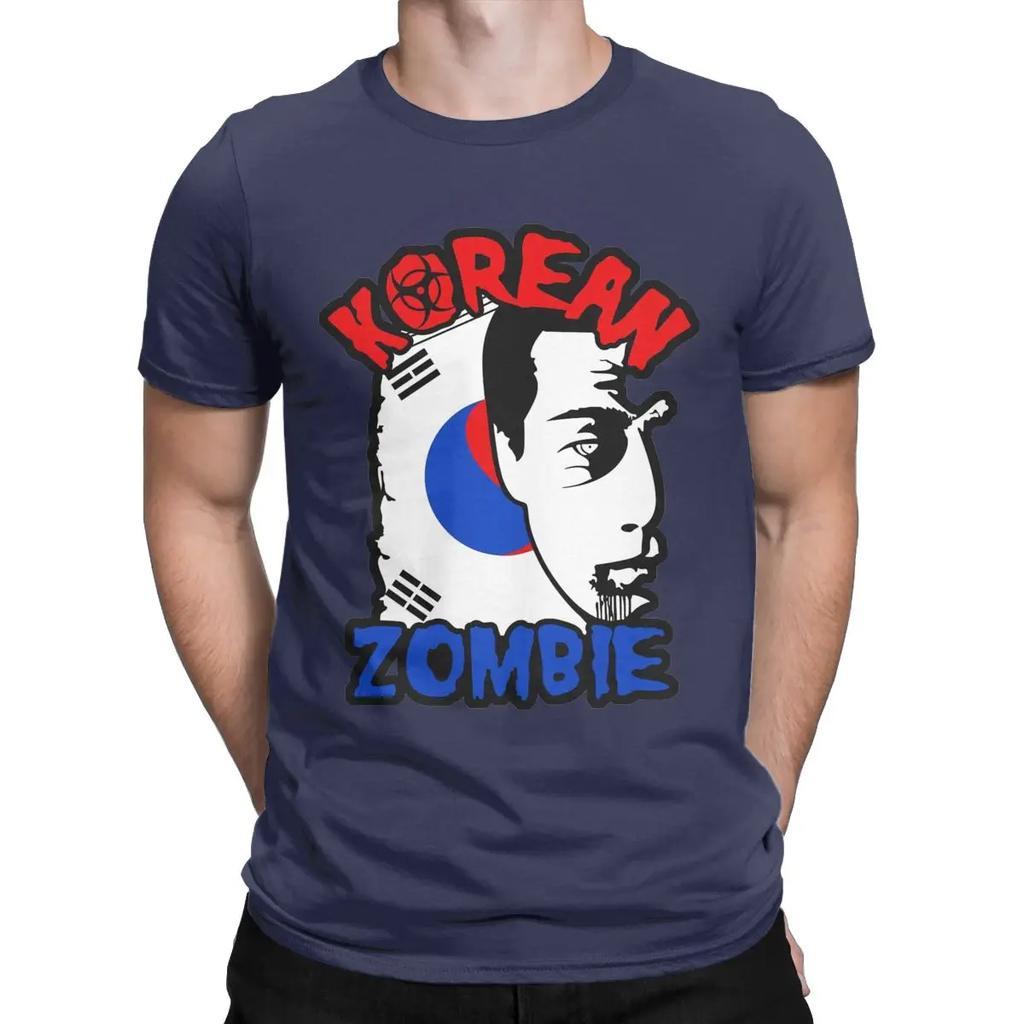 Men T-Shirt Korean Zombie Chan Sung Jung Vintage Cotton Tee Shirt Short Sleeve UFC T Shirt O Neck Clothing 4XL