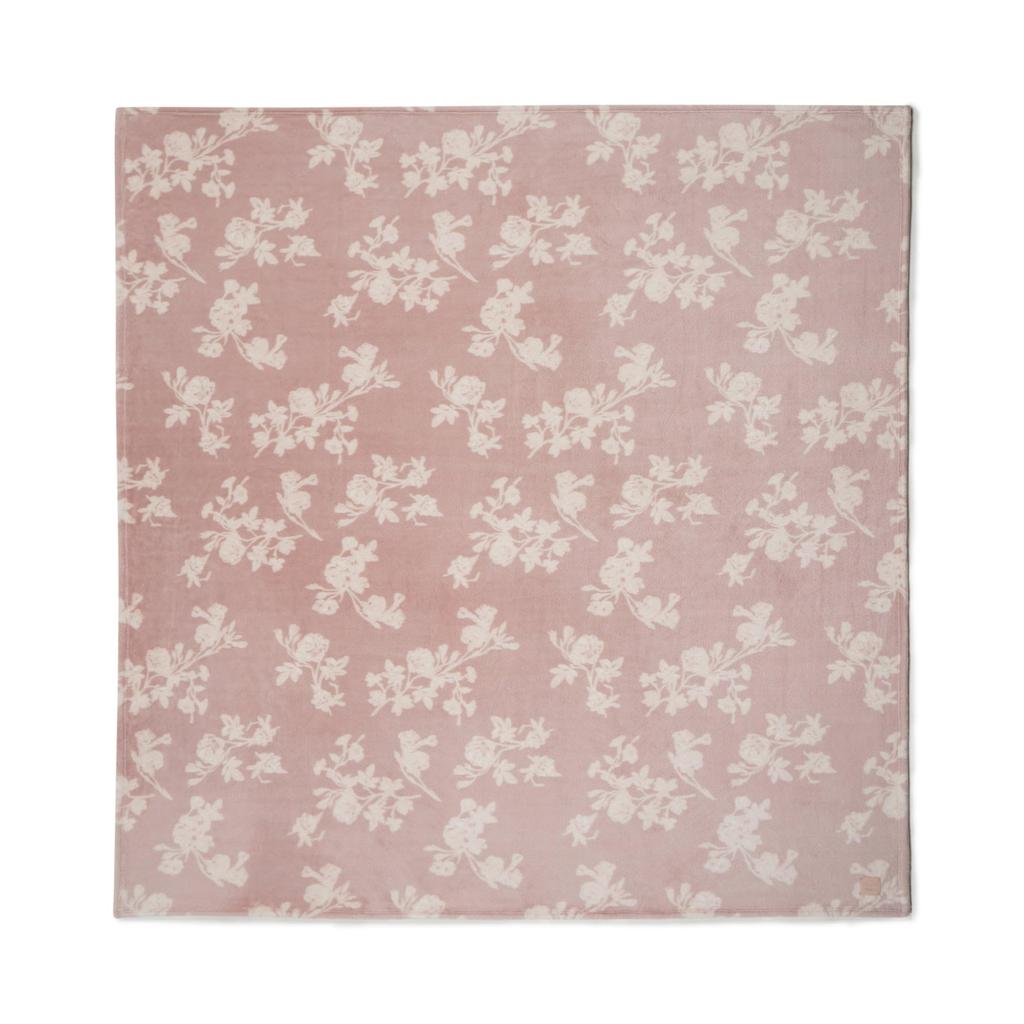 Francfranc WARMY Flower Blanket (Double, Pink, 2025 Model)