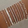 Casual Minimalist Twist Snake Bone Heart Butterfly Star Pendant Necklace Bracelet Fashion Jewelry Set For Men Women Daily Wear