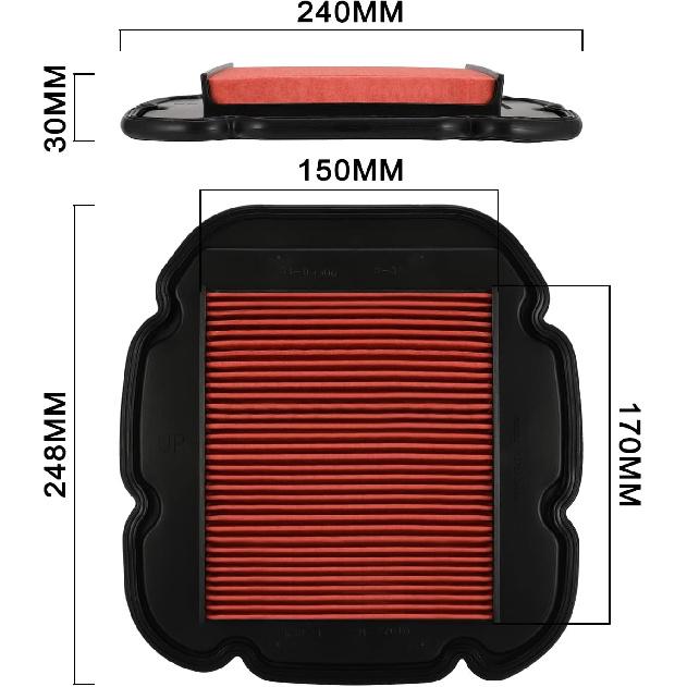 Motorcycle Air Filters Filter Cartridge Intake Cleaner for DL650, DL650A, V Strom, ABS, XT, XT ABS, XT Touring, ABS Adventur.e DL1000, KLV1000