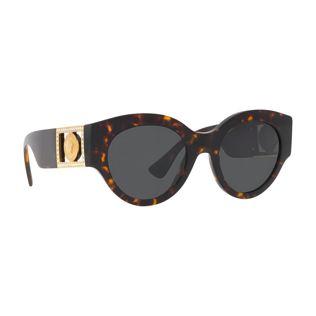 Versace Inlaid Hollow Decoration Acetate Irregular Shape Sunglasses Women sunglasses Brown VE4438BF1088752