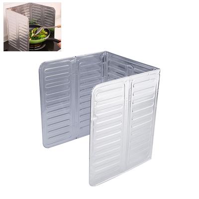 3 Sided Splatter Guard Kitchen Splatter Shield Foldable Oil Proof Plate Board Aluminum Foil Oil