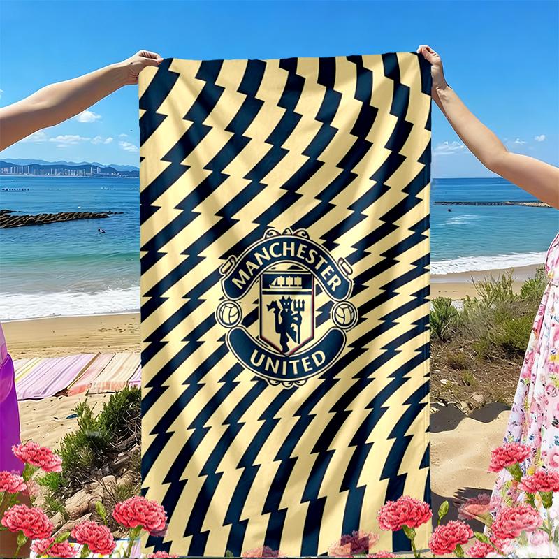 Manchester United F.C Print Beach Towel, Versatile Lightweight Absorbent Beach Towel for Pool Surf Yoga Bathroom, Perfect Birthday Holiday Gift