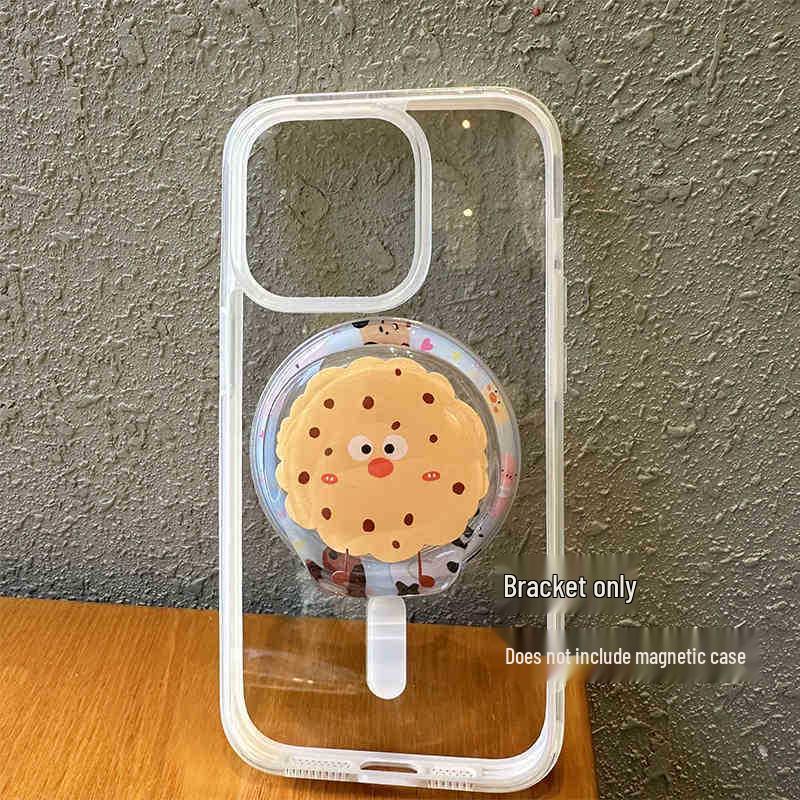 Korean-Style Cartoon Magsafe Magnetic Phone Holder with Retractable Airbag for Selfies