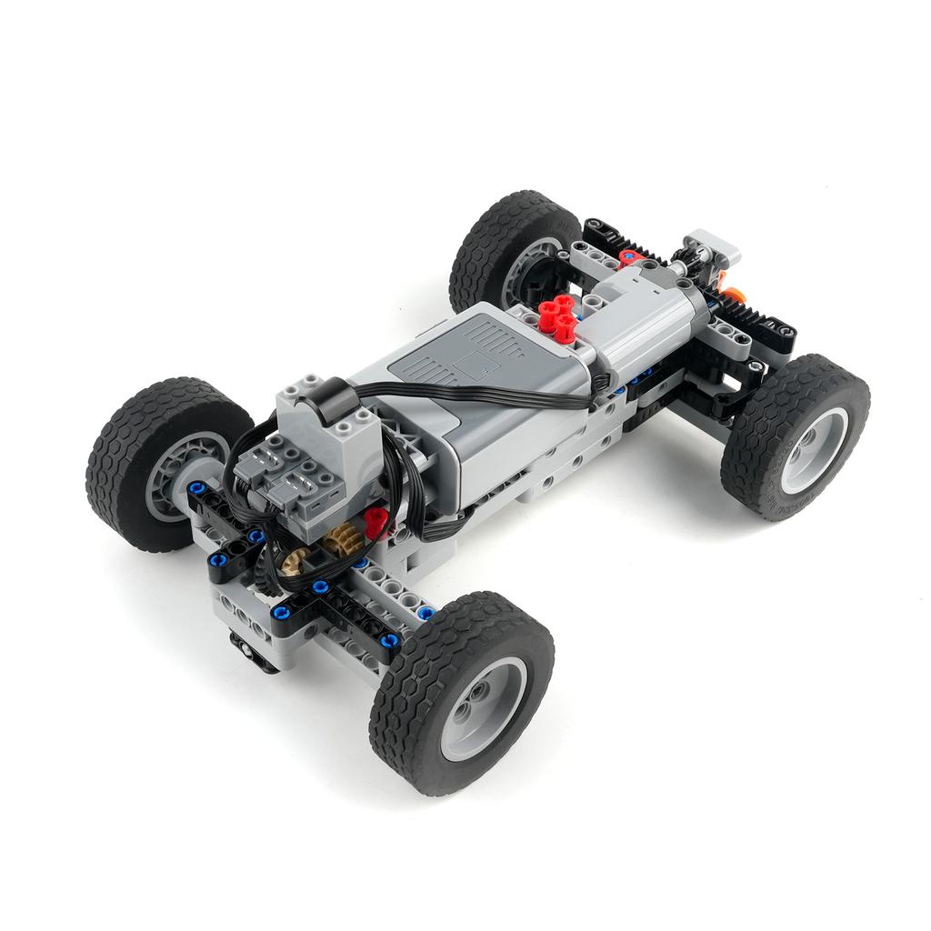 4WD RC Car Chassis Kit Electric Building Block Set w/Motor Wheels, Receiver Battery Box DIY Technical Toy for Simulation