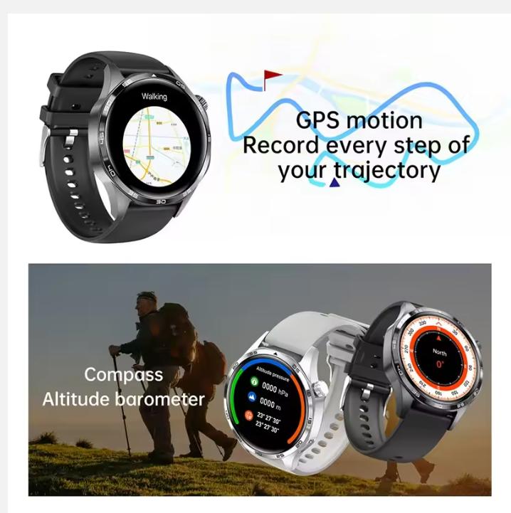 GPS NFC Smart Watch Men 360*360 AMOLED Screen Heart Rate Bluetooth Call IP67 Waterproof Man Smartwatch 2024
