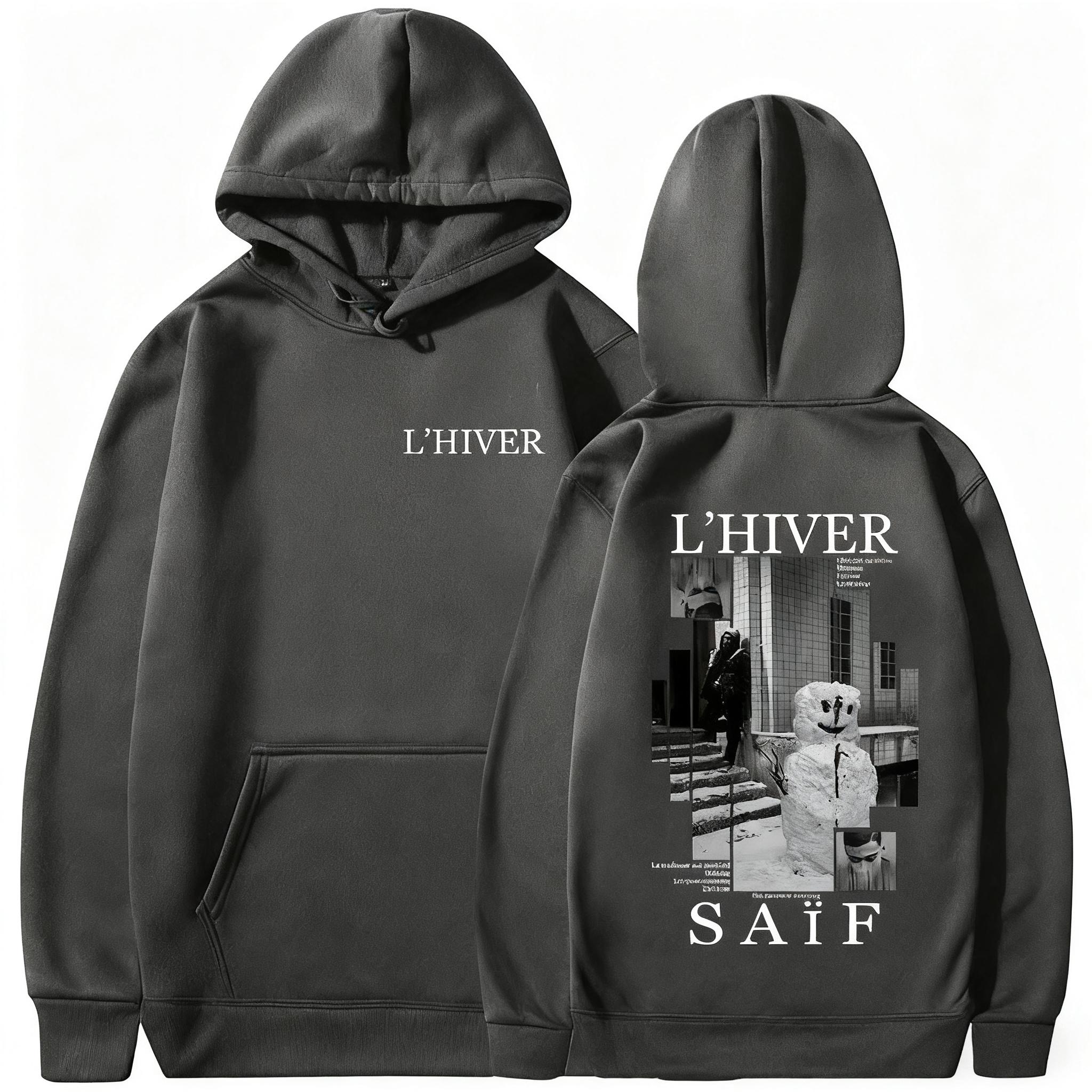 

Реп-виконавець L HIVER Saif альбом новий худі чоловічий жіночий хіп-хоп світшот осінь/зима стрітвеар S