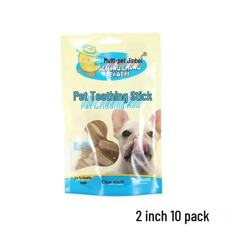 Long-Lasting Rawhide Chew Bone Dog Toy - Dental Snack for Puppies and Dogs