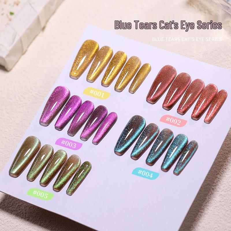 

Blue Tears Cat Eye Nail Polish Gel - 2025 Super Flash Whitening Collection