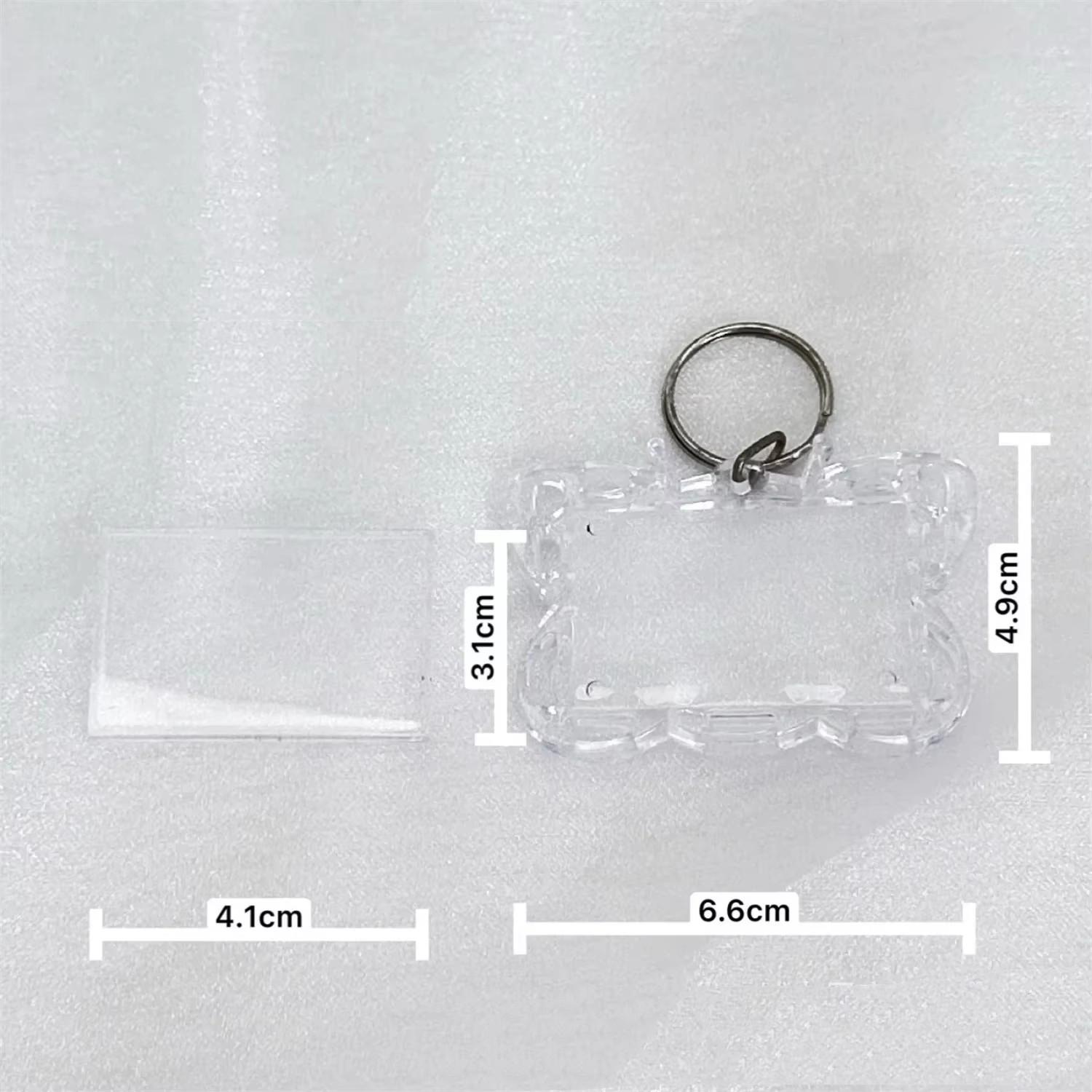 

1 шт. INS простая прозрачная акриловая 1-дюймовая фоторамка корейский Kpop Idol 1-дюймовая фотокарточка защитный дисплей брелок сумка подвеска