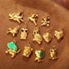 18K Gold-Plated Stainless Steel Elephant Pendant for Necklace or Bracelet