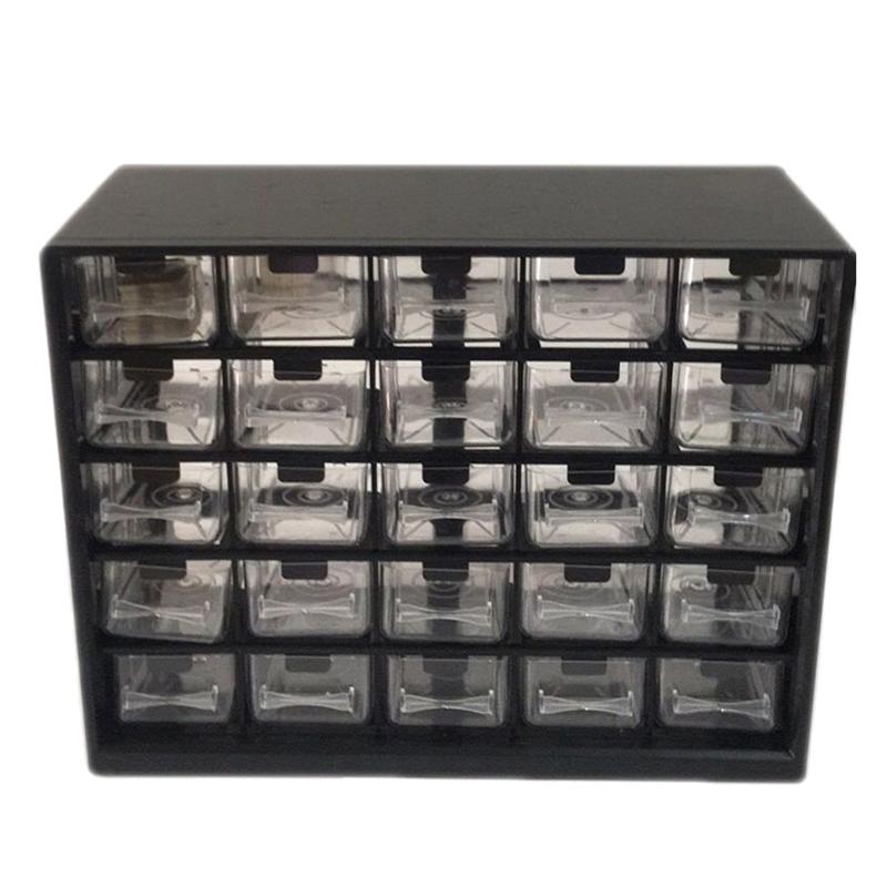 Wall-mounted Screw Classification Component Box Tool 25 Multi-grid Drawer Parts BoxCase Electronic Components Storage Tool Box