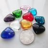 Love Heart Shaped Pendant Crystal Glass Peach Heart Loose Beads Charm for DIY Jewelry Necklace Earrings Making