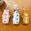 Panda Deer Pig Face Makeup Toy Keychain Plastics Press Face Changing Toy  Kids Playing Supplies