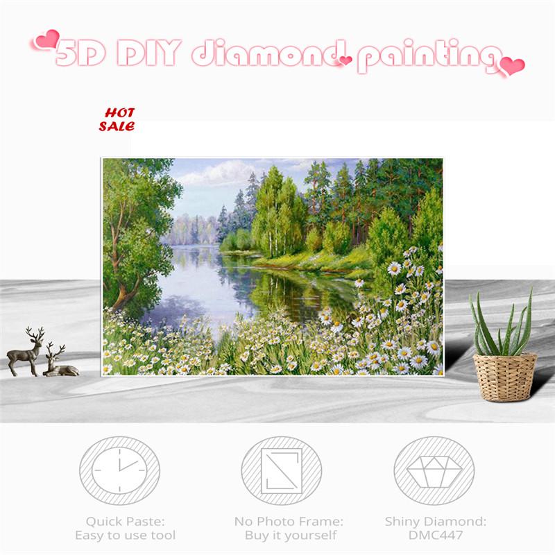 

Huacan DIY Алмазная вышивка цветы 5D природа пейзаж картина полный квадратный стразы домашний декор 20*30 cm