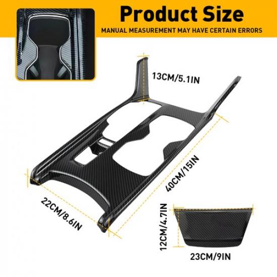 Carbon Inner Gear Console Shift Panel Box Cover Trim For Honda Accord 2018-