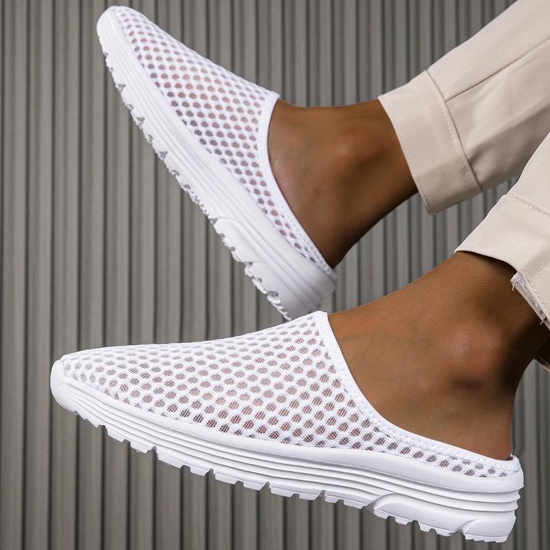 Women's Backl Walking Sneakers Summer Girls' Footwear Slip-on Mules Shoes Comfort Casual Travel Mule Slippers for Girl