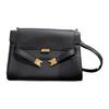 Lee Radziwill Gold Hardware Shoulder Bag With Iconic T Lock Closure In Pebbled Leather Women Shoulder Bag Black 174537-001