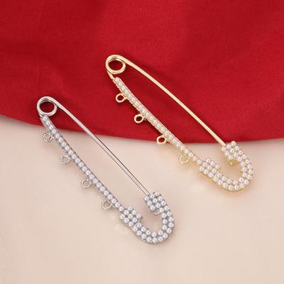 Korean Stylish Pearl Brooch Wrap Around Pin - Fashion Waist-Cinching Anti-Exposure Buckle