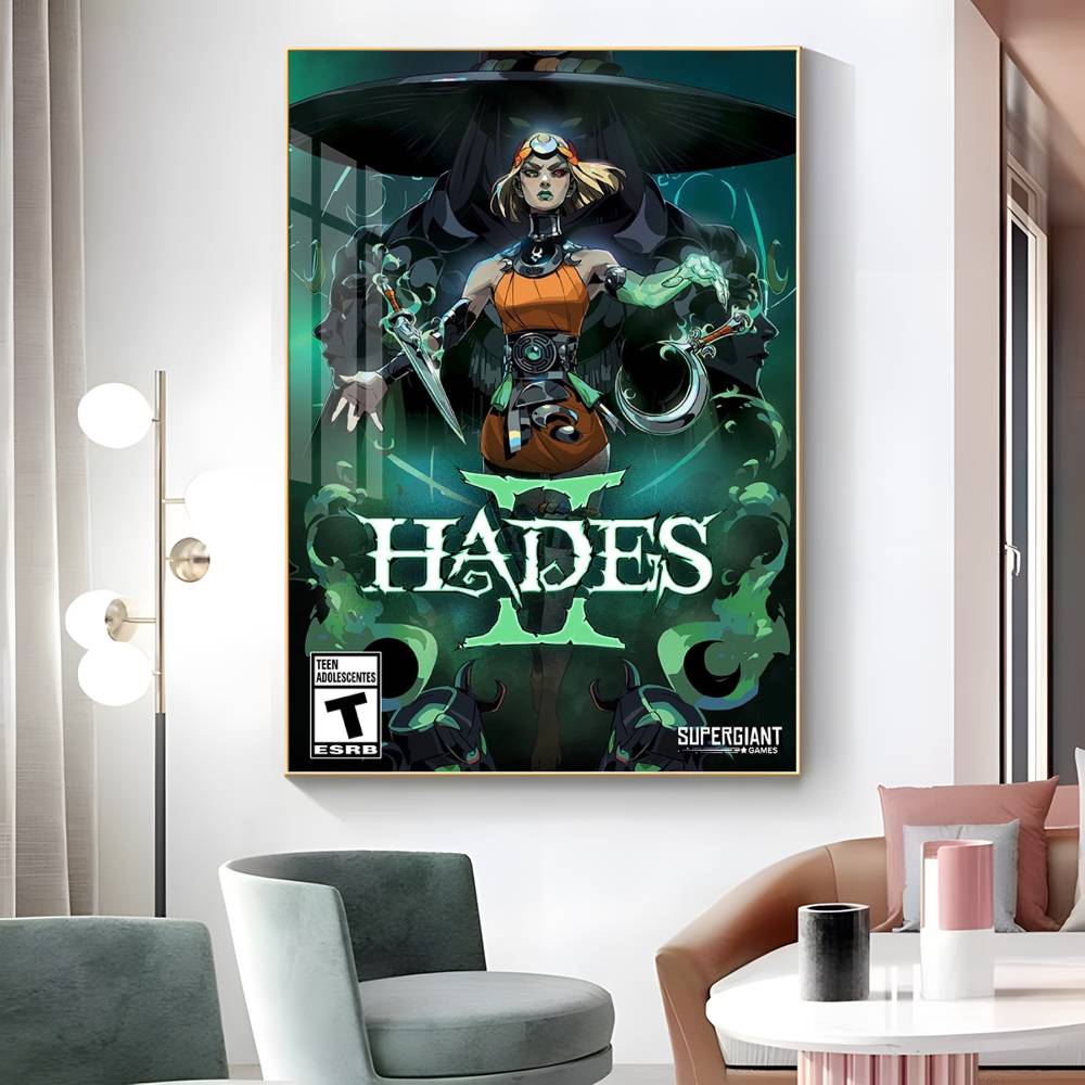 1pc Games Hades Poster Sticker Print Waterproof Wall Art For Living Room Bedroom Home Decor
