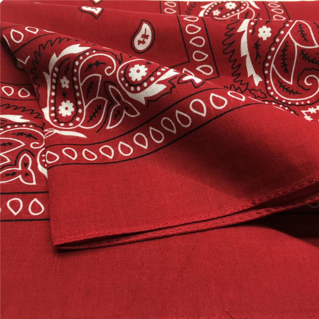 Trifong Bandana Paisley Rot Erwachsene Baumwolle 100% Großes Cashew-Muster 55cm x 55cm
