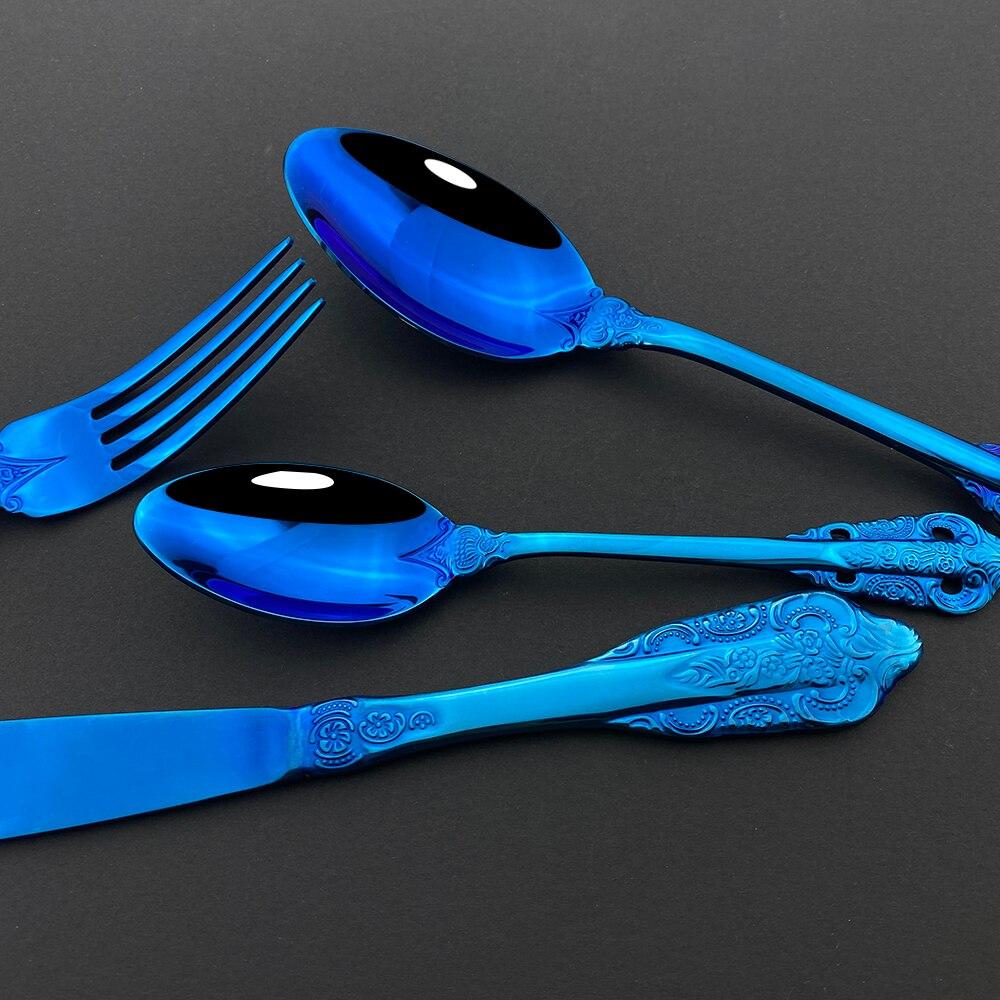 Mirror Gold Tabelware Cutlery Set 304 Stainless Steel Dinnerwar Steel Flatware Luxury Gold Fork Tea Spoon Knife Silverware Set