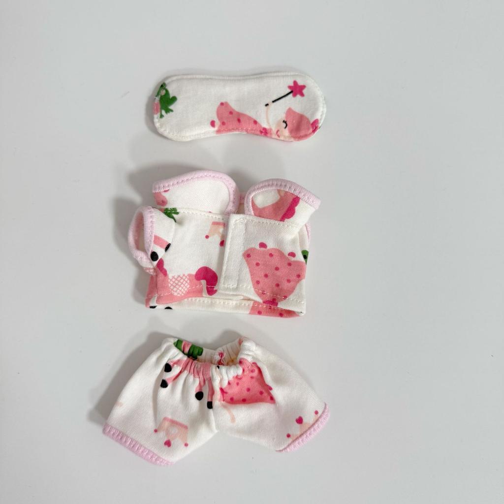 [Cloth Only] 17cm Doll Clothes Cartoon Sleeping Clothes Doll Clothing Set Replacement Fashion Outfit Doll Clothing Replacement