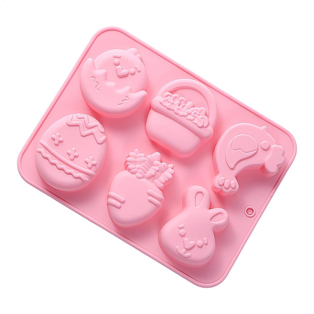 Cute Easter Bunny Silicone Mold 3D Ice Cubes And Dessert Molds Chocolate Molds Casting Tool Rabbit-shaped Silicone Baking Mold